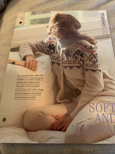 VINTAGE CREATIVE NEEDLES KNITTING PATTERNS SOFT AND NATURAL, PATCHWORK PLUS - Picture 2 of 8
