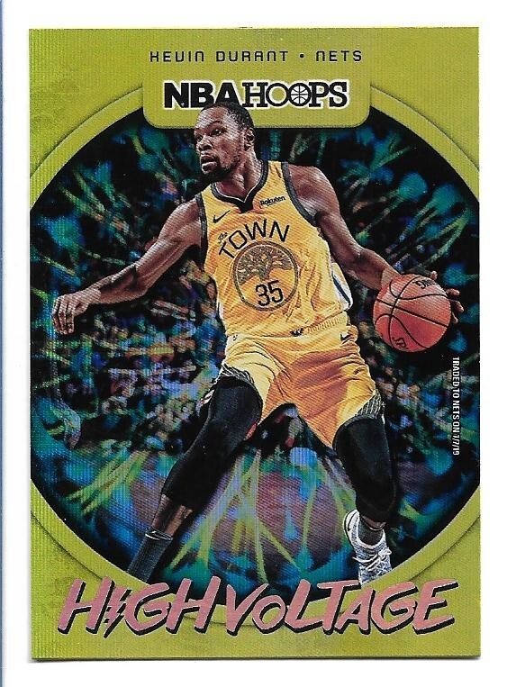 Kevin Durant 2019-20 Panini Hoops High Voltage #3  Brooklyn Nets