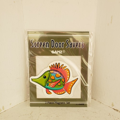 Lot of 4 Fish Magnetic Window Screen Saver Covers Holes 2 Pieces Ganz 3 x 2 In - Picture 3 of 7