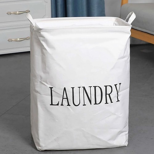 Collapsible Laundry Basket Large Washing Dirty Clothes Storage Bag Cotton Fabric - Picture 35 of 100