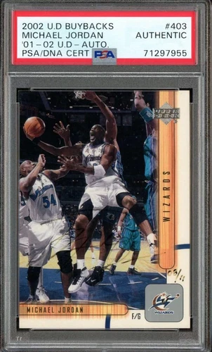 Michael Jordan Auto Signed 2001-2002 Upper Deck Buybacks #403 PSA AUTH RARE 🔥