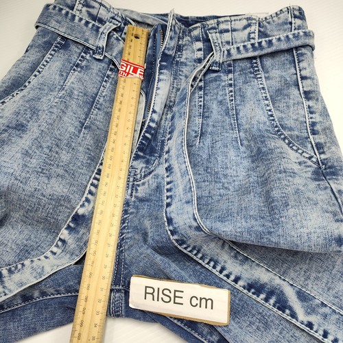 Wakee Jeans Women's Size 10 Blue Denim Wash Biker Style Cotton Blend Stretch - Picture 14 of 18