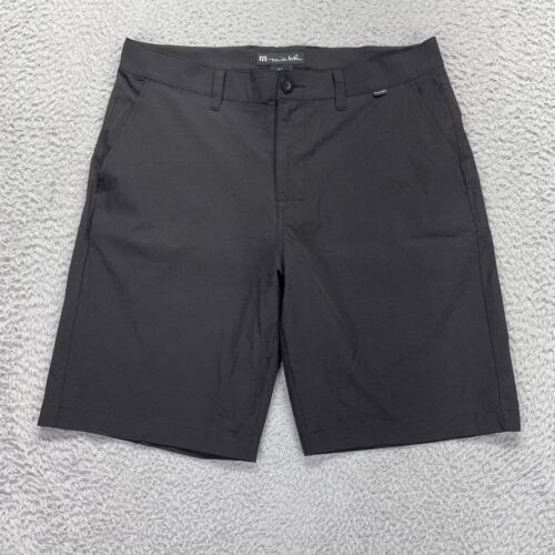 Travis Mathew Beck Shorts Men 33 Gray Bermuda Golf Performance Stretch 77378-00