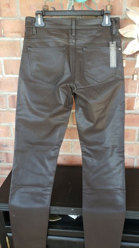 NWT Victoria's Secret Mid Rise Siren Coated Jeans - Brown, Black or Grey SZ 6 - Picture 9 of 9