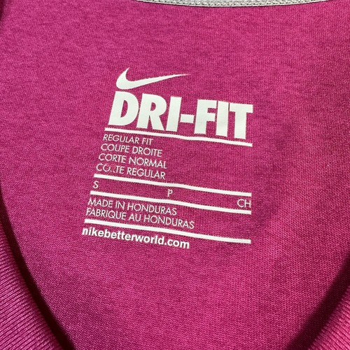 T-shirt sportiva Nike Dri Fit REGULAR FIT donna taglia small viola scollo a V - Foto 7 di 9