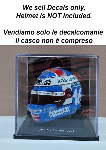 1/5 Decals per Casco Charles Leclerc Monaco 2021 TBD1042 - Picture 2 of 4