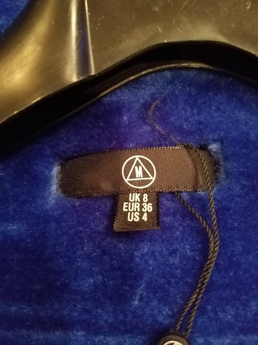 Chaqueta de aviador MISSGUIDED SIN USAR Ultimate azul piel de oveja EE. UU. 2/4 Reino Unido 6/8  - Imagen 6 de 7