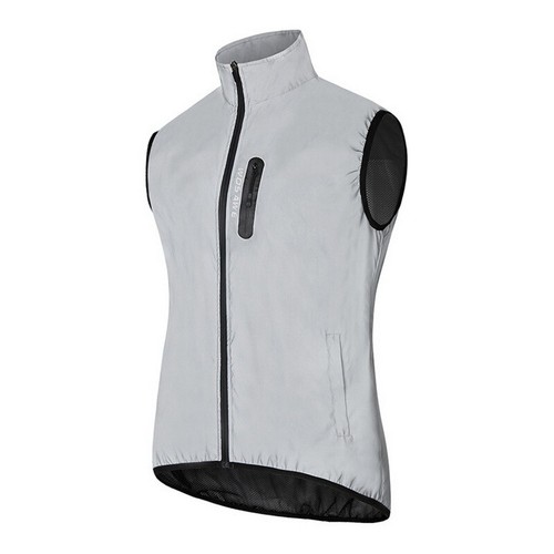 Men Full Reflective Vest High Visibility Cycling Tops Windproof Gilet Night Safe - Picture 23 of 37