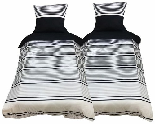 2 tlg Microfaser Bettwäsche 155x220 Bettwaren Bettbezug Modern Kreise Barock Leo - Bild 5 von 15
