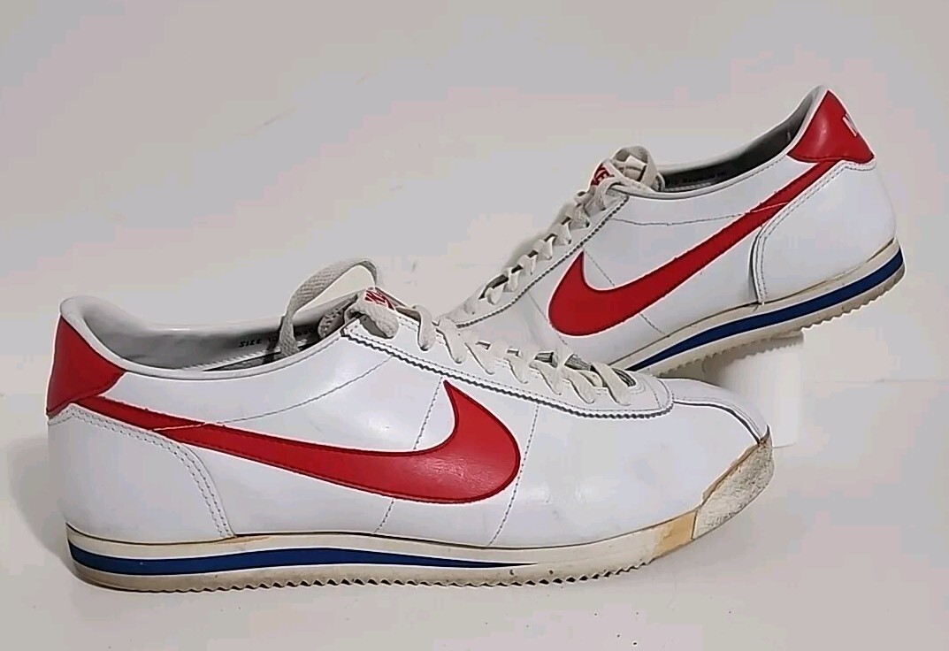 Vintage 80s Nike Cortez Forrest Gump Red White Leather Made Vintage 80s Nike Cortez Forrest Gump Red White Leather Made