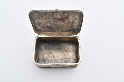 19th Century Silver Plated Copper Relief Trinket Box - Picture 8 of 10