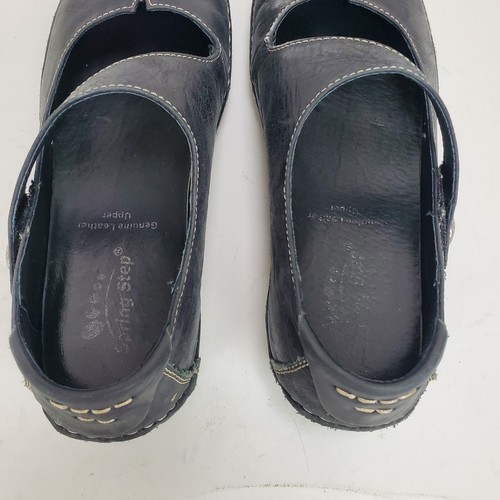 Spring Step Debutante Leather Mary Jane Comfort Flat Black Womens EU 37 US 6.5 - Picture 7 of 9