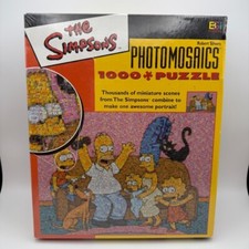 The Simpsons Photomosaics Jigsaw Puzzle 1000 Pieces Sealed Collectible Vtg 2002