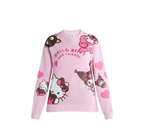 Hello Kitty Women’s Valentine’s Day Pink Graphic Pullover Sweatshirt NWT (MED) - Picture 6 of 6