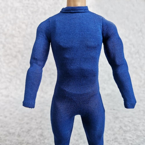 SSbeauty M 1/6 Scale Male Figure Clothes Long Sleeved Bodysuit Undercoat Blue - Picture 6 of 8