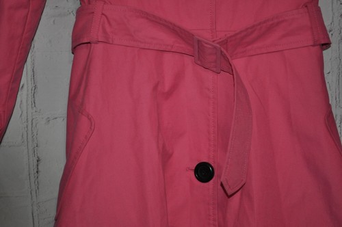 Kate Spade New York Kids Girls Size 12 Y Trench Coat Pink w/ Belt - Picture 14 of 14