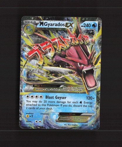 Tarjeta Pokémon Mega M Gyarados EX 27/122 Breakpoint Ultra Rara Holo DMG - Imagen 1 de 10