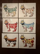 GOAT USA Food GOAT Sticker Pack. 1 Of Each Sticker Shown In Picture. Brand New