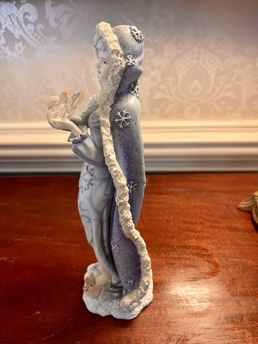 Home Interiors "Snowflake" 2004 Four Seasons Winter Figurine 10” Tall Blue 🥰 - Picture 6 of 7