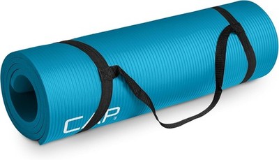 1/2-Inch High Density Exercise Teal Yoga Mat with Strap Multiple Options