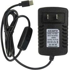 Raspberry Pi 4B Power Supply, AC Adapter 5V 3A USB-C Type-C with Switch Button C