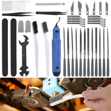 47PCS 3D Printing Tool Kit Deburring Tool Nozzle Cleaner Files Tweezers Repair