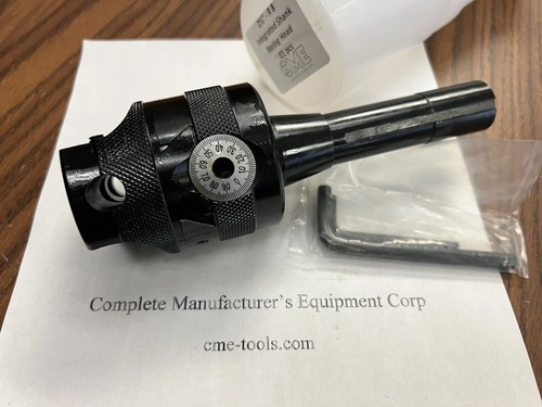 2-1/2 PRECISION ADJUSTABLE BORING HEAD WITH Integrated R8 Shank 812-212R - Picture 2 of 4