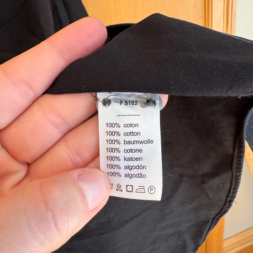 Camisa negra de manga larga con botones Lacoste para hombre talla 38 Foto 3 de 4