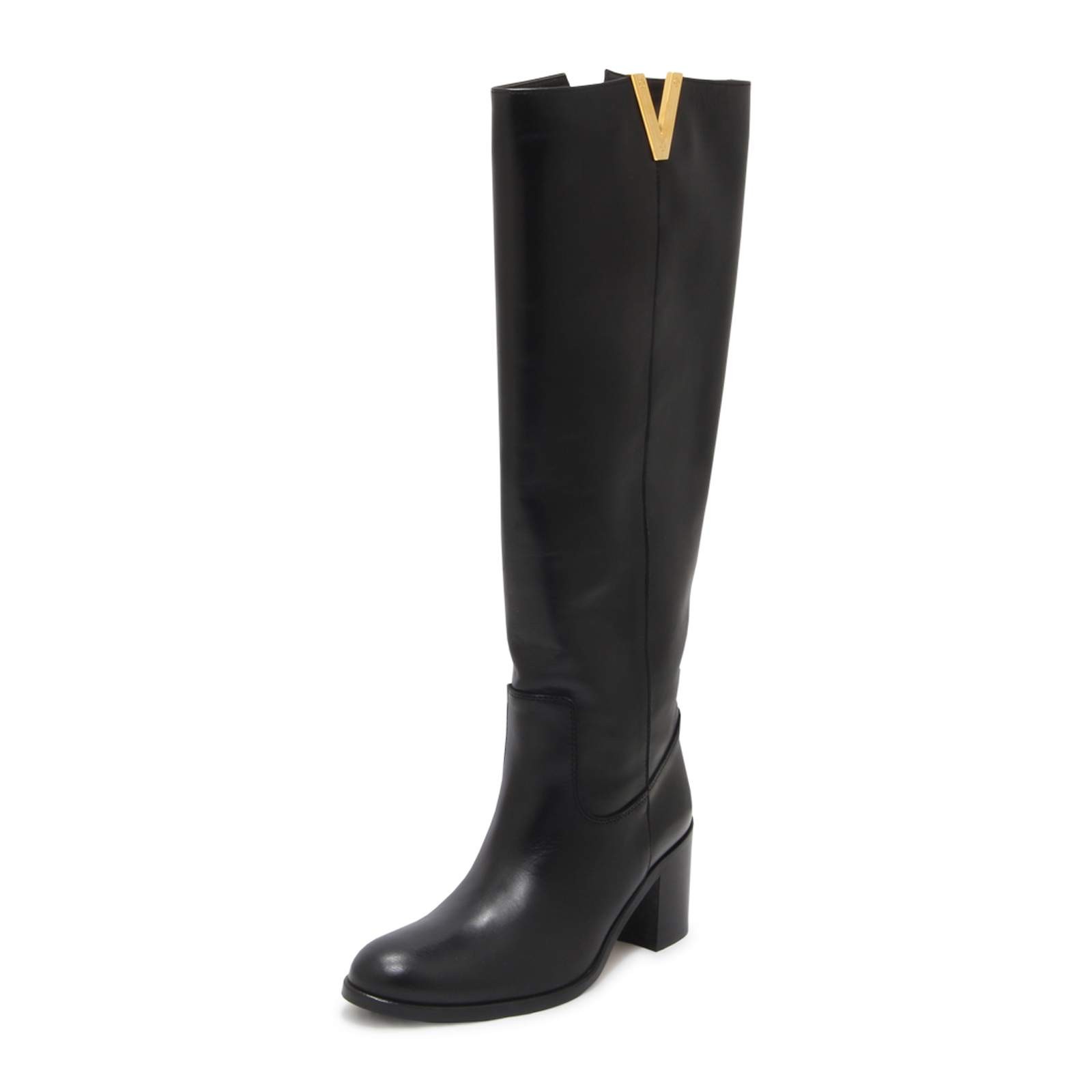 7441 STIVALE DONNA VIA ROMA 15 WOMAN LEATHER BOOTS BLACK