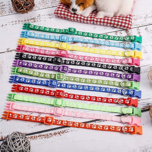 12er Pack verstellbare Welpen Ausweis Halsbänder, weiches Nylon für Neugeborenen Wurf (Medium) - Bild 2 von 7