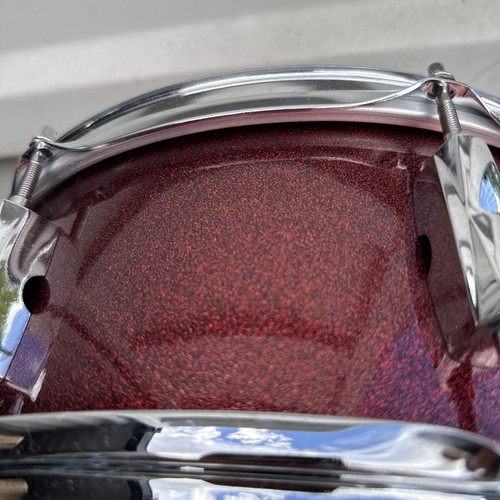 Free P&P. A 14x5” Pearl Export Snare Drum. 14” Burgundy Sparkle Finish - Picture 16 of 18
