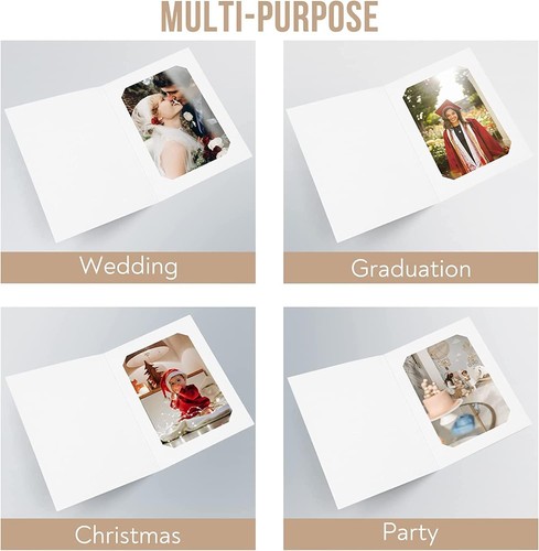 Personalized 100-Pack Photo Frame Cards - Perfect for Gifts & Home Decor - Picture 4 of 9