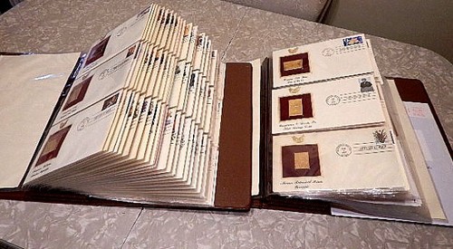 Goldene Repliken von USA Briefmarken in 22K Gold 1995-1996 (83 Briefmarken) - Bild 2 von 3