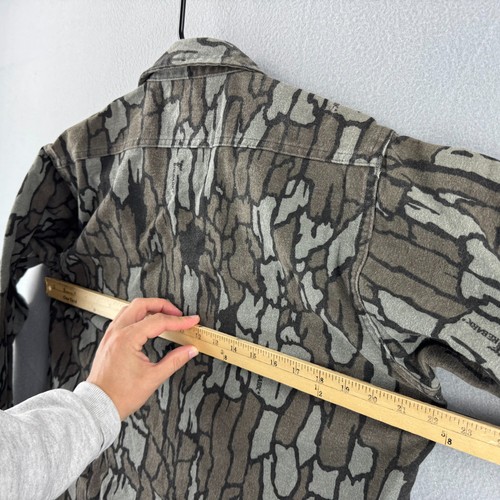 Vintage Gander Mountain Shirt Mens Medium Trebark Camo Chamois Flannel USA 80s - Picture 7 of 11