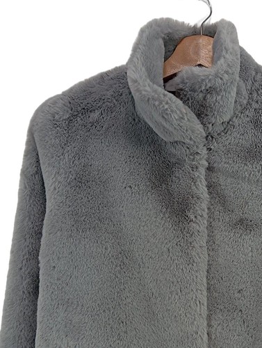 VERO MODA Chaqueta Teddy Mujeres Chaqueta Talla EU 34 gris claro - Imagen 3 de 5