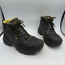 Keen Boots Mens Size 8 D Mid Logandale Soft Toe Black Work Safety Waterproof