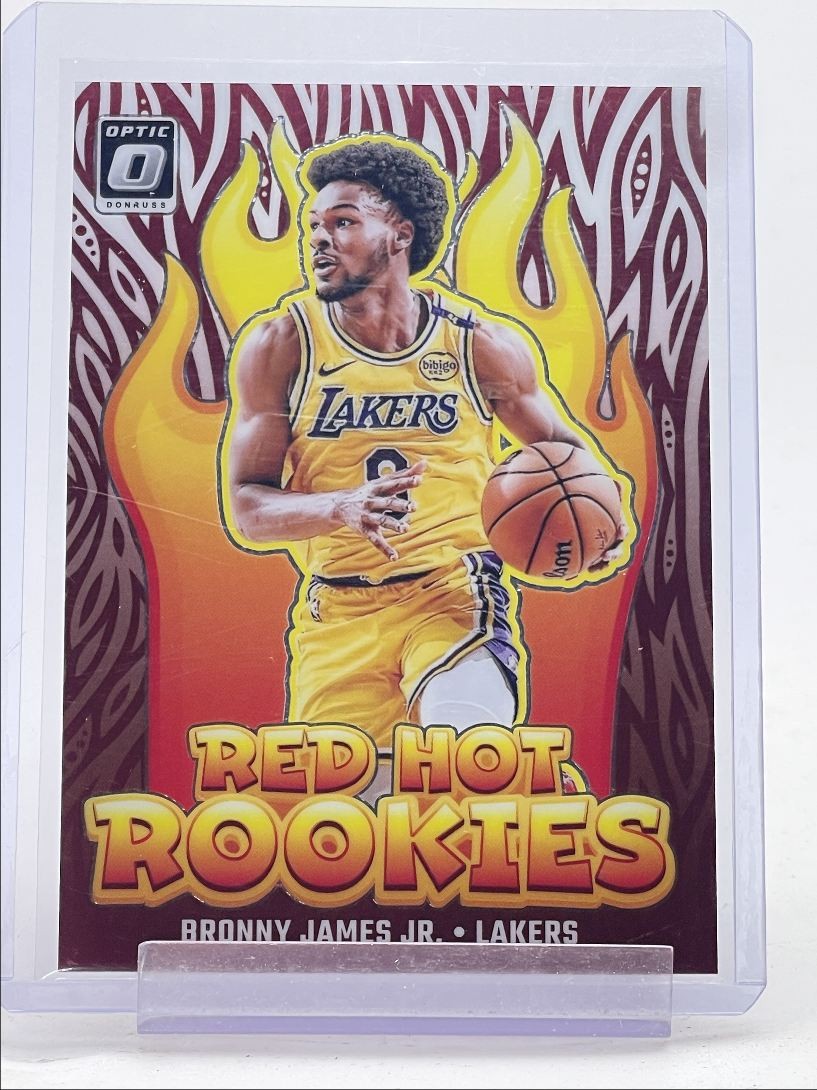 BRONNY JAMES JR. 2024-25 DONRUSS OPTIC RED HOT ROOKIES LAKERS RC Q5364