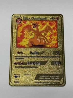 Charizard 120 HP ポケモンカード Charizard 120HP Metal Pokémon Card-Collectible Gift Display