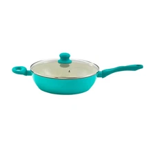IMUSA USA Teal 4Qt Forged Jumbo Cooker with Ceramic Nonstick, 4 Quart 4 Quarts