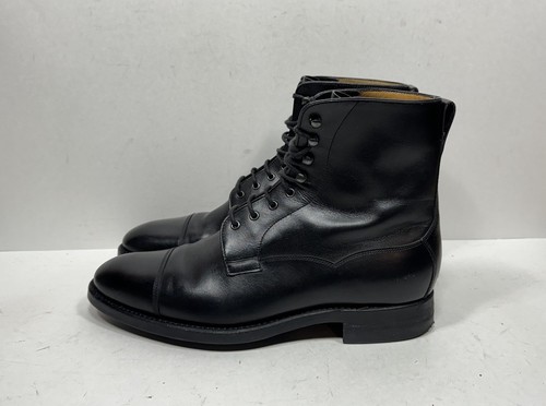 Carlos Santos Skoaktiebolaget Men’s Calfskin Dress Boots Black Men’s Size 8.5 US - Picture 3 of 8
