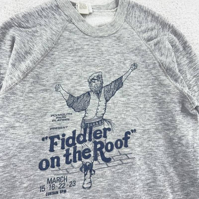 #ad #ad Vtg Fiddler on the Roof Sweatshirt SMALL Plymouth Park Players 80s Theater MA $52.24