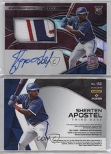 2021 Panini Spectra Rookie Jersey Neon Pink Prizm /49 Sherten Apostel Auto RC