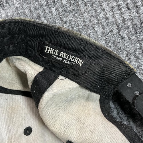 Gorra True Religion espalda a presión verde camuflaje bordado Buda para hombre - Imagen 7 de 9
