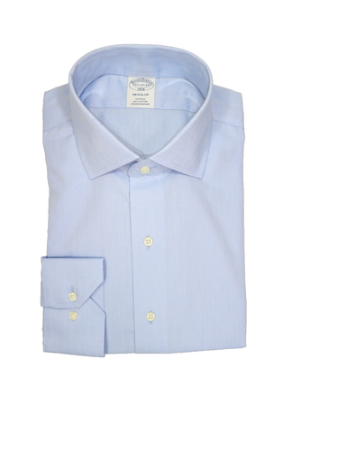 Brooks Brothers Regular Non-Iron All Cotton 16.5-32/33 English Collar Light Blue - Picture 2 of 6