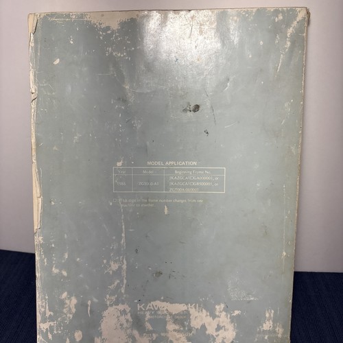 1986 Kawasaki 1000GTR Concours ZG1000 Paper Factory Service Repair Manual - Picture 2 of 7