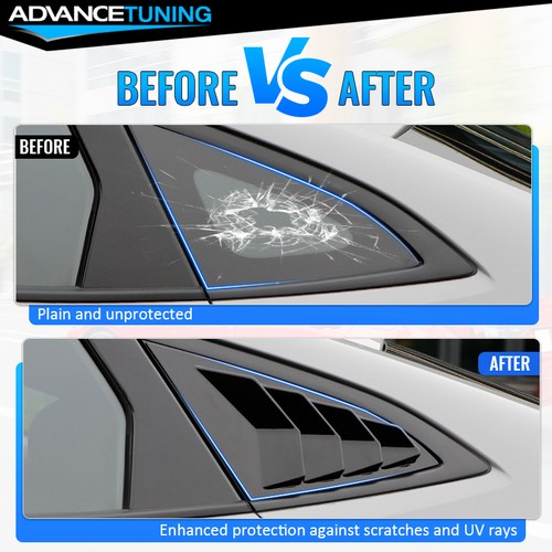 Fits 22-26 Honda Civic 11th Gen Sedan 4DR Side Window Louver Sun Shade Cover PC - Picture 13 of 17