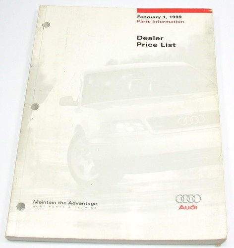 Genuine Audi Dealer Price List & Parts Information Manual Book February 1999 - Bild 1 von 3
