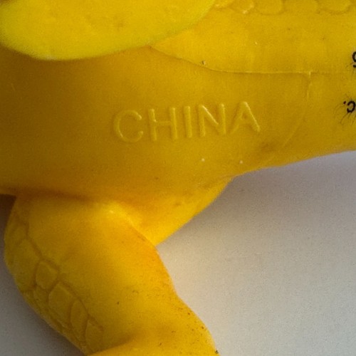 Greenbrier International Dinosaur Toy Parasaurolophus Figure Soft Plastic Yellow - Picture 7 of 9