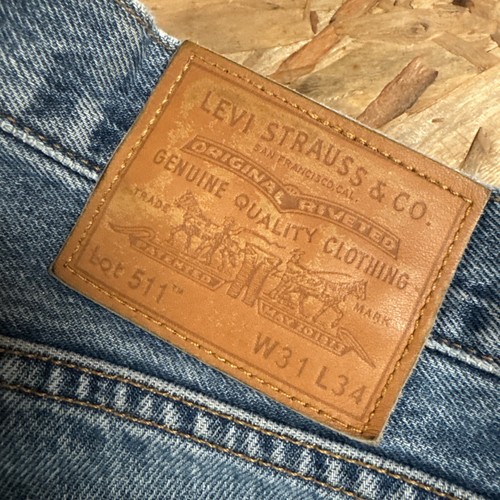 Jeans Levi's Levis 511 W31 L31 pierna recta azul claro denim para hombre unisex - Imagen 5 de 9