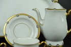 A sweet Antique German tete a tete tea service on tray, marked Tettau